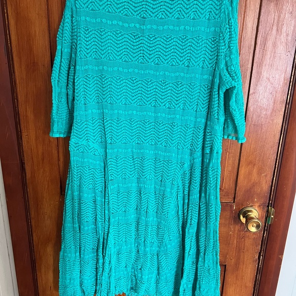 Rabbit Rabbit Rabbit Teal Women's Dress - Picture 2 of 4